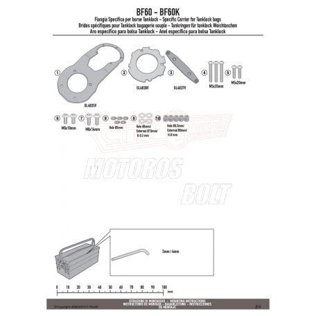 Rögzítő szett Tanklock és TanklockED táskákhoz BF60 GIVI