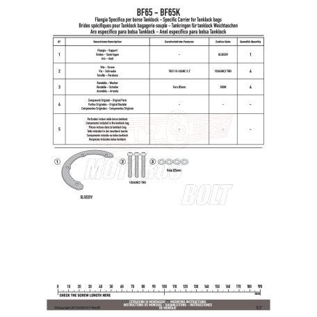 Rögzítő szett Tanklock és TanklockED táskákhoz BF65 GIVI