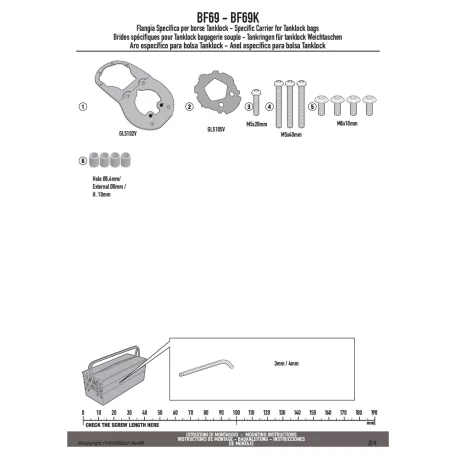 Rögzítő szett Tanklock és TanklockED táskákhoz BF69 GIVI