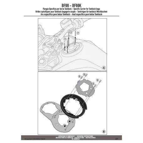 Rögzítő szett Tanklock és TanklockED táskákhoz BF69 GIVI