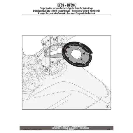 Rögzítő szett Tanklock és TanklockED táskákhoz BF69 GIVI