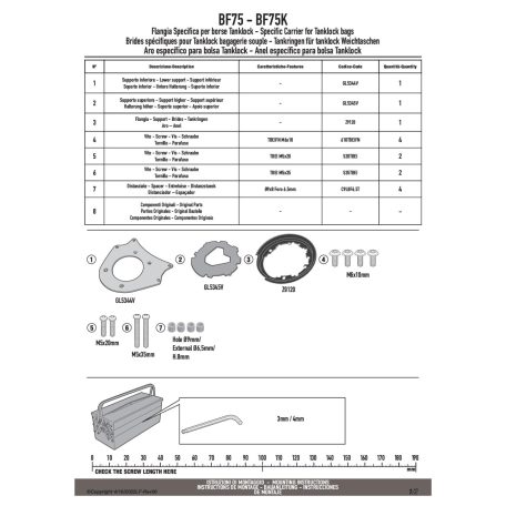 Rögzítő szett Tanklock és TanklockED táskákhoz BF75 GIVI