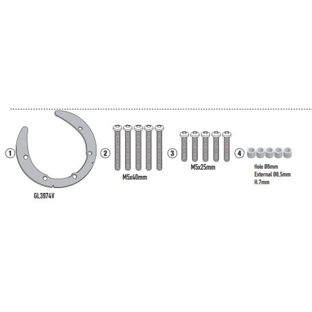 Rögzítő szett Tanklock és TanklockED táskákhoz BF78 GIVI