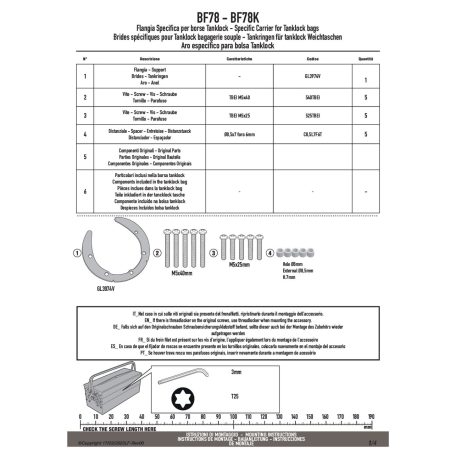 Rögzítő szett Tanklock és TanklockED táskákhoz BF78 GIVI