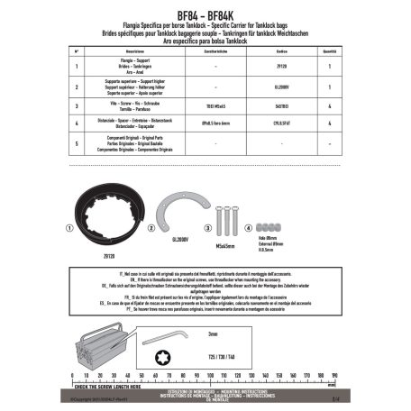 Rögzítő szett Tanklock és TanklockED táskákhozhoz BF84 GIVI