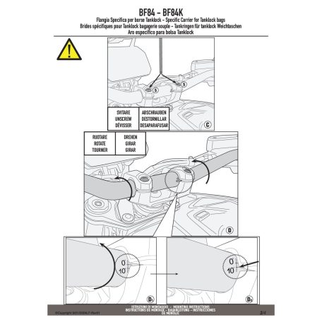Rögzítő szett Tanklock és TanklockED táskákhozhoz BF84 GIVI