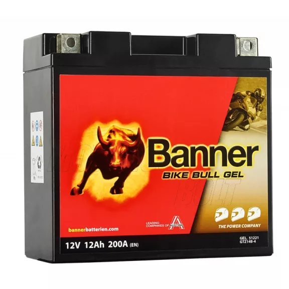 Akkumulátor BANNER GEL BGTZ14B-4 (YTZ14B) 12V 12AH 200A Akkumulátor BANNER GEL BGTZ14B-4 (YTZ14B) 12V 12AH 200A