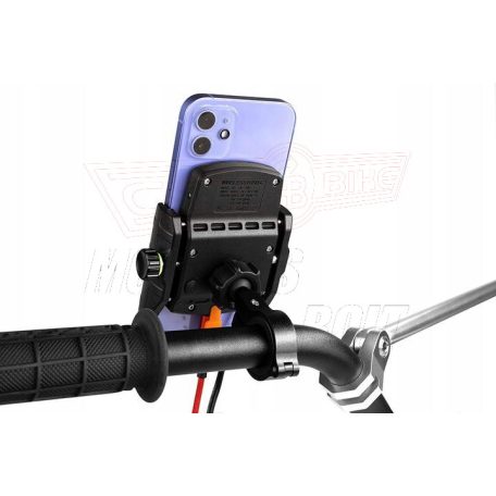 Telefontartó WIRELESS vezeték nélküli töltővel + USB-C csatlakozóval