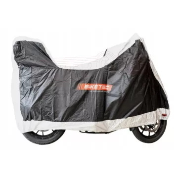   Motortakaró ponyva L méret -csomagtartó dobozos motorhoz BIKETEC (246x104x127 cm)