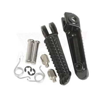   Lábtartó első vezető YAMAHA YZF R1 '98-11,, YZF R6 '99-12, YZF R6S '03-09 (Szett) FEKETE SZÍN