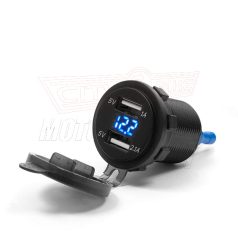 USB töltő dupla vízálló feszültség jelzővel idomba