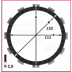   Kuplunglamella TOUR MAX CF-132FC/B PANNÓNIA T5/P10 (darab ár)