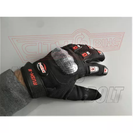 Kesztyű Mofa cross fekete / piros XL