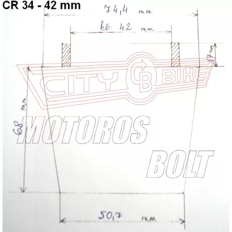 Levegőszűrő-SPORT fémhálós CR-34 52mm