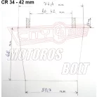 Levegőszűrő-SPORT fémhálós CR-34 54mm
