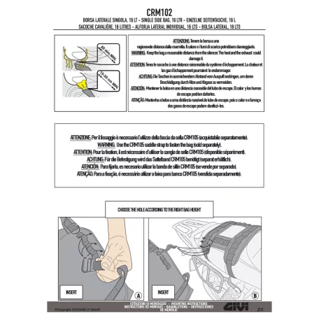 GIVI CRM102 – 16 literes oldaltáska retró és café racer motorokra 1db!