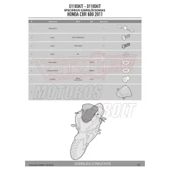 Plexi-szélvédő TARTÓ Honda CBR 600 F (11-13) GIVI