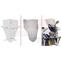   Plexi-szélvédő Honda CRF 1000 L Africa Twin (2016-2017) / Honda CRF 1000 L Africa Twin (2018) / Honda CRF 1000 L Africa Twin Adventure Sports (2018) GIVI