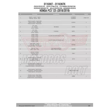 Plexi-szélvédő TARTÓ Honda PCX 125 (2018-2020) GIVI