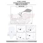 Plexi-szélvédő TARTÓ Honda PCX 125 (2018-2020) GIVI