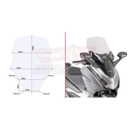 Plexi-szélvédő HONDA Forza 125-300 (19-20) GIVI