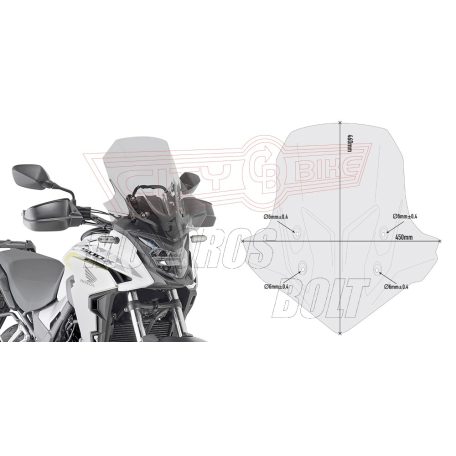 Plexi-szélvédő Honda CB 500 X (2019-2023) GIVI