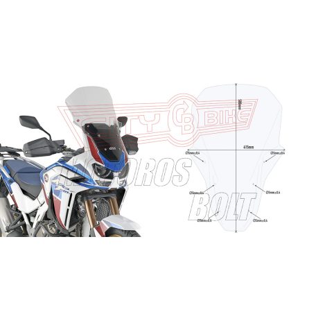 Plexi-szélvédő HONDA CRF 1100L Africa Twin Adventure Sports (2020-2024) GIVI