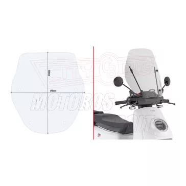   Plexi-szélvédő (tartó nélkül) HONDA SH 125-250 (20-25) / HONDA SH 350 (21-26) GIVI