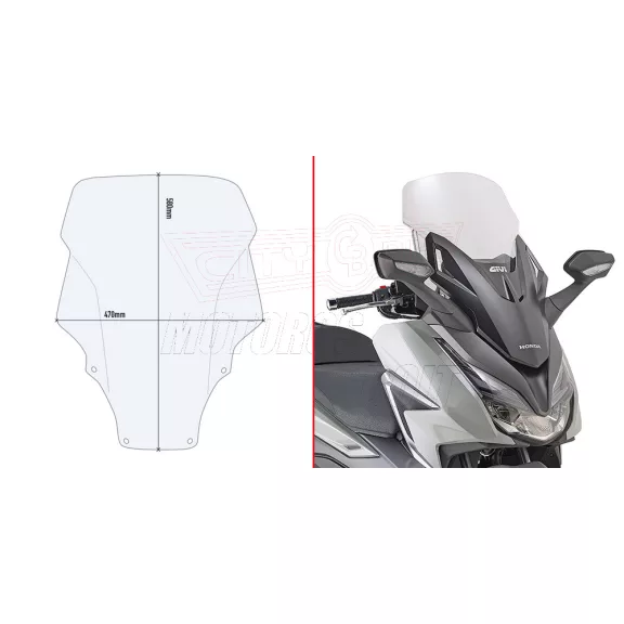Plexi-szélvédő HONDA Forza 125/350 (2021-2026) GIVI Plexi-szélvédő HONDA Forza 125/350 (2021-2026) GIVI