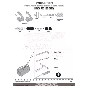 Plexi-szélvédő TARTÓ HONDA PCX 125 (21>24) GIVI