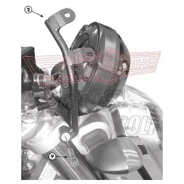 Plexi-szélvédő TARTÓ Yamaha FZ6N (04-06) GIVI