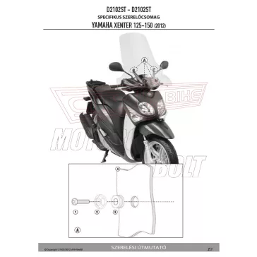   Plexi-szélvédő Yamaha Xenter 125-150 (12-18), MBK OCEO 125-150 (12-14) GIVI