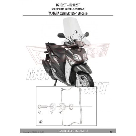 Plexi-szélvédő Yamaha Xenter 125-150 (12-18), MBK OCEO 125-150 (12-14) GIVI