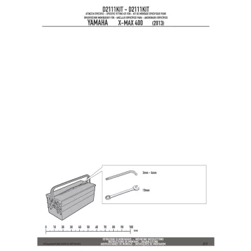   Plexi-szélvédő TARTÓ YAMAHA X-MAX 125-250 (14-17) / X-MAX 400 (13-16), MBK EVOLYS 125-250 (14-17), MBK SKYLINER 125-250 (14) GIVI