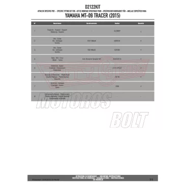   Plexi-szélvédő TARTÓ Yamaha MT-09 Tracer (2015-2017) GIVI