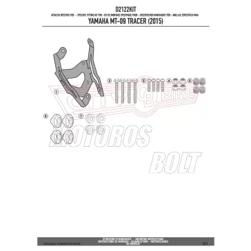   Plexi-szélvédő TARTÓ Yamaha MT-09 Tracer (2015-2017) GIVI