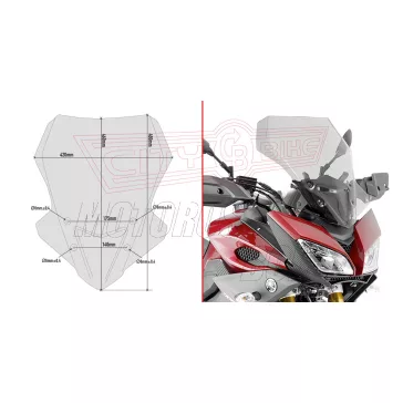 Plexi-szélvédő Yamaha MT-09 Tracer (2015-2017) GIVI