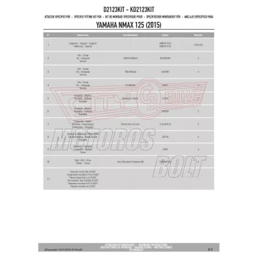 Plexi-szélvédő TARTÓ YAMAHA N-Max 125 (2015-2018) GIVI