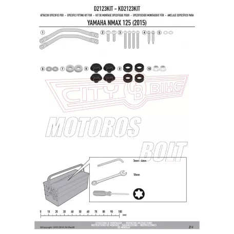Plexi-szélvédő TARTÓ YAMAHA N-Max 125 (2015-2018) GIVI