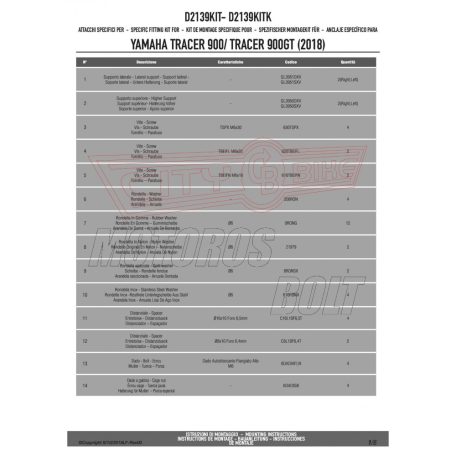 Plexi-szélvédő TARTÓ Yamaha Tracer 900 / Tracer 900 GT (2018-2019) GIVI