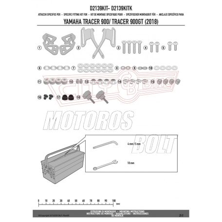 Plexi-szélvédő TARTÓ Yamaha Tracer 900 / Tracer 900 GT (2018-2019) GIVI