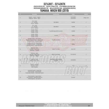 Plexi-szélvédő TARTÓ Yamaha Niken 900 (2019-2024) GIVI