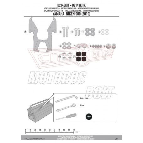 Plexi-szélvédő TARTÓ Yamaha Niken 900 (2019-2024) GIVI