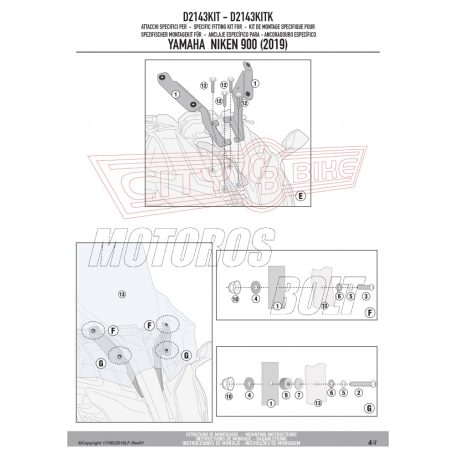 Plexi-szélvédő TARTÓ Yamaha Niken 900 (2019-2024) GIVI