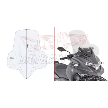 Plexi-szélvédő YAMAHA Tricity 300 (2020-2026) GIVI