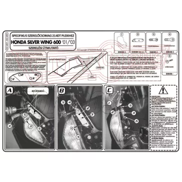   Plexi-szélvédő TARTÓ Honda Silver Wing 400 (06-09) / Honda Silver Wing 600 / ABS (01-09) GIVI