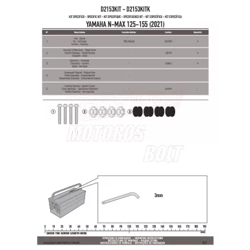 Plexi-szélvédő TARTÓ Yamaha N-Max 125-155 (21-24) GIVI