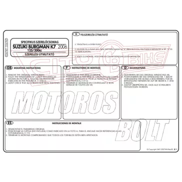   Plexi-szélvédő TARTÓ Suzuki Burgman 125-200 K7-K8-K9-L0-L1-L2 (06-13) / SUZUKI BURGMAN 125-200 ABS (14-18) GIVI