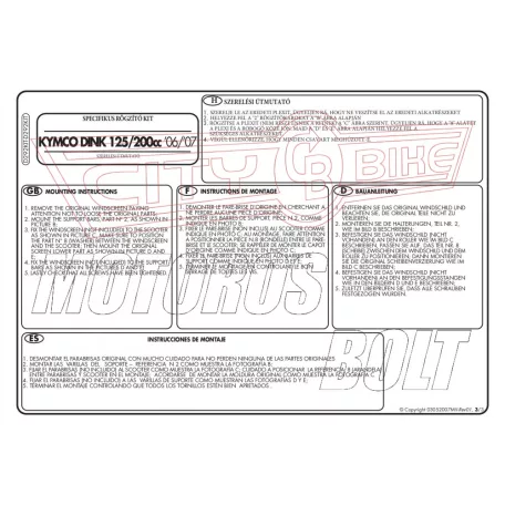 Plexi-szélvédő TARTÓ Kymco Dink 50-125-200 I (06-16) GIVI