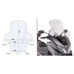 Plexi-szélvédő Suzuki Burgman 400 (2017-2024) GIVI